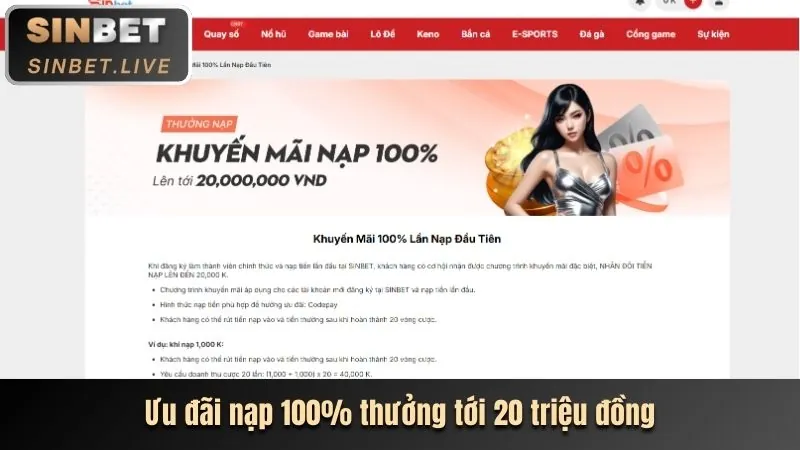 Thưởng nạp lại hàng ngày hb888